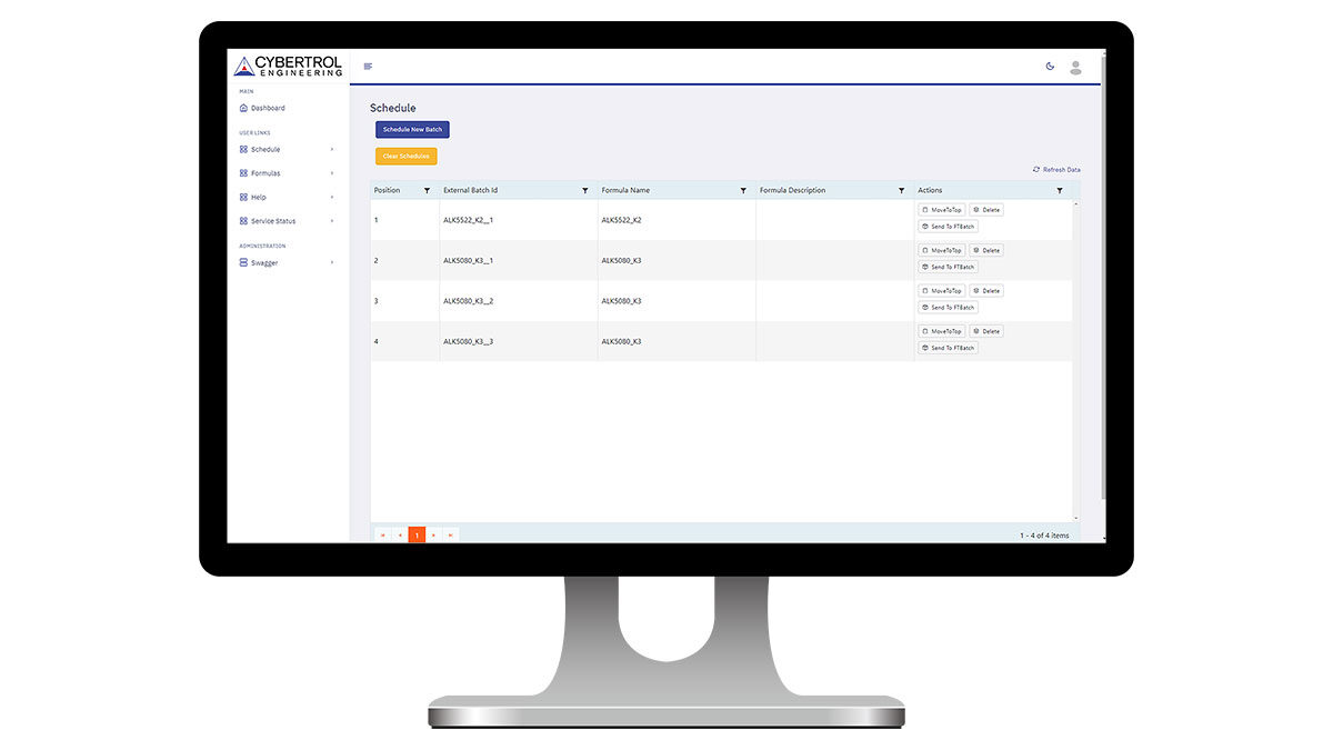 BatchWorks by Cybertrol Engineering Interface